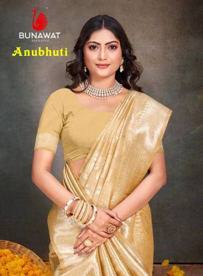 BUNAWAT ANUBHUTI SILK VOL-01 1001 TO 1006 DESIGNER SILK SAREE WHOLESALER IN INDIA